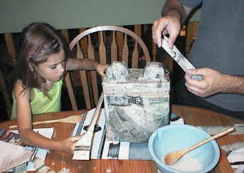 paper mache frog