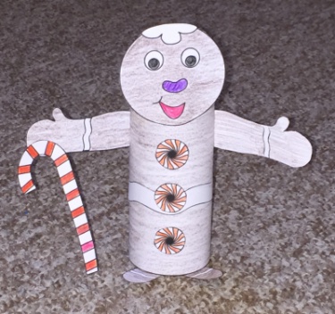 gingerbread man paper plate craft
