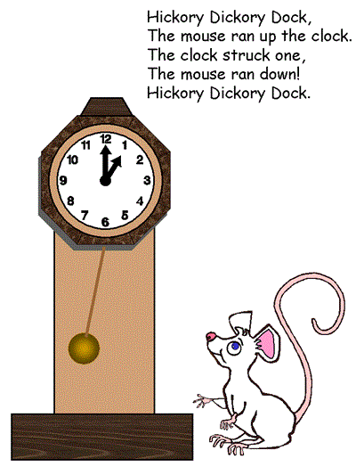 Hickory Dickory Dock verse 1 poster