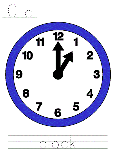 Hickory Dickory Dock tracer page - Cc clock