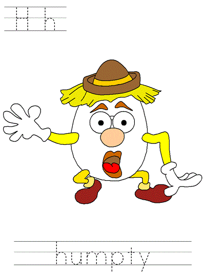 Humpty Dumpty tracer page - Hh humpty