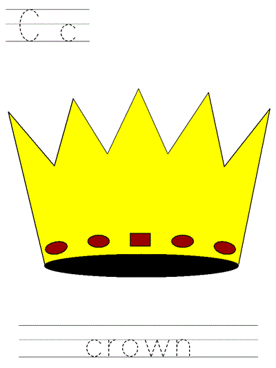 Printable print practice worksheet - Cc crown