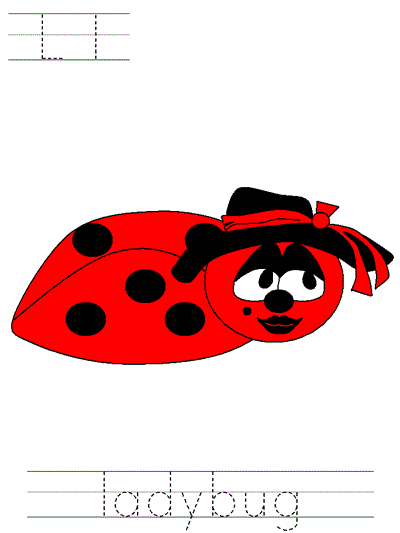 Ladybug, Ladybug Fly Away Home tracer page - Ll ladybug