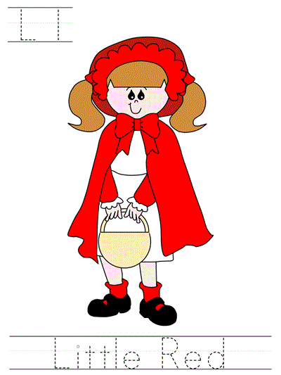 Little Red Riding Hood tracer page - Ll Little Red