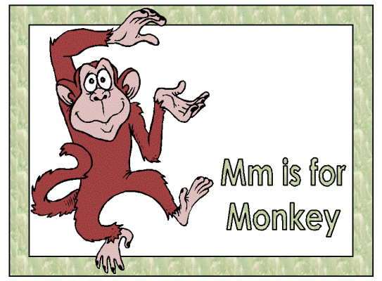 Mm is for Monkey printable poster