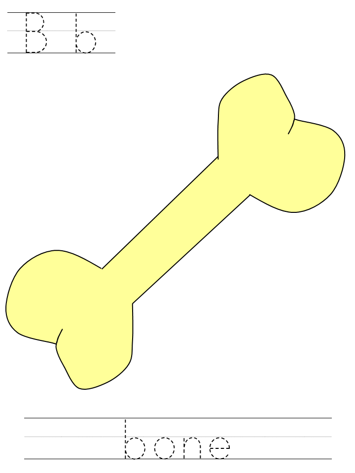 Old Mother Hubbard tracer page - Bb bone