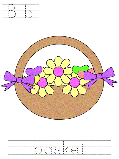 Here Comes Peter Cottontail tracer page - Bb basket