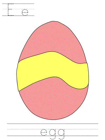 Printable print practice worksheet - Ee egg
