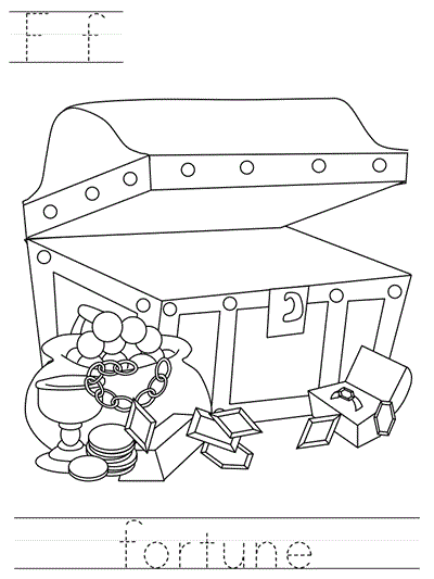 Learn to Print  worksheet - Ff fortune