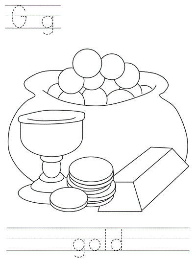 Learn to Print  worksheet - Gg gold