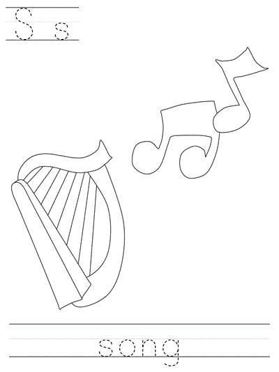 Learn to Print  worksheet - Ss song