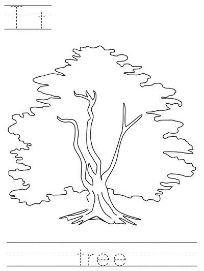Learn to Print  worksheet - Tt tree