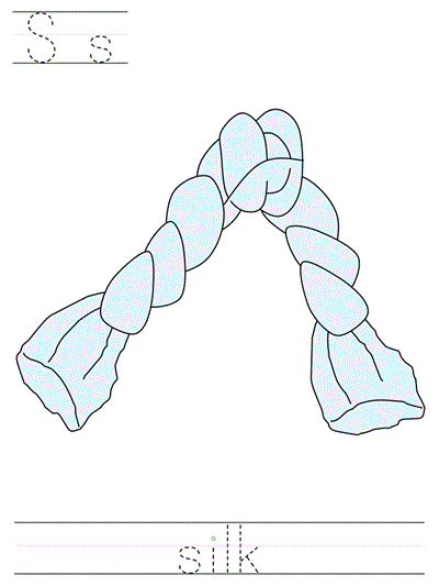 Learn to Print  coloring page - Ss silk