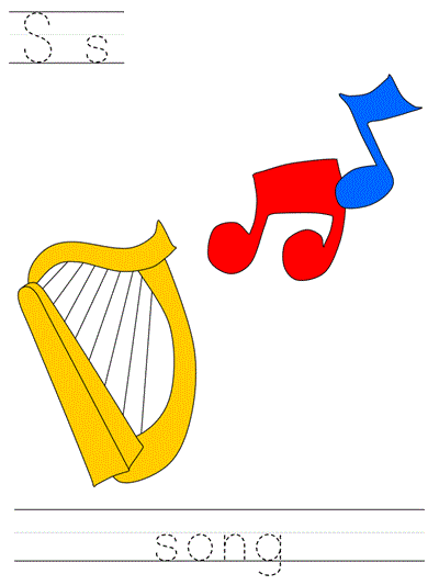 Learn to Print  coloring page - Ss song