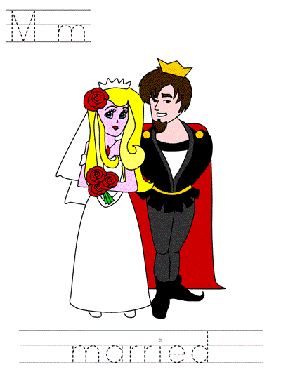 Learn to Print worksheet - Mm married