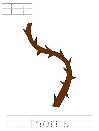 Learn to Print worksheet - Tt thorns