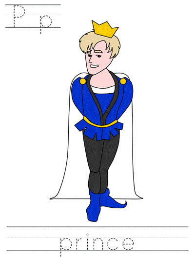 Printable print practice worksheet - prince