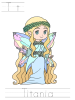Printable print practice worksheet - Tt titania