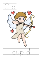 Printable print practice worksheet - Cc cupid