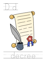 Printable print practice worksheet - Dd decree