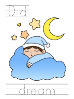 Printable print practice worksheet - Dd dream