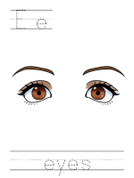 Printable print practice worksheet - Ee eyes