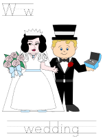 Printable print practice worksheet - Ww wedding