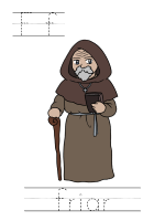 Printable print practice worksheet - Ff friar