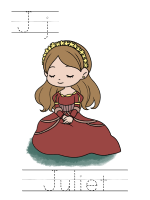 Printable print practice worksheet - Jj Juliet