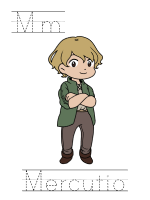 Printable print practice worksheet - Mm Mercutio