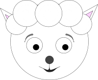 circle lamb paper craft