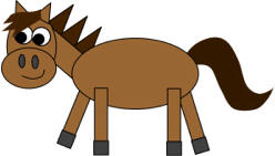 horse shapes craft