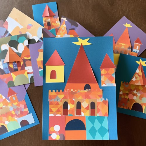 simple shapes collage
