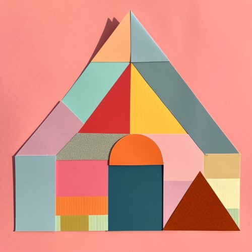 Shapes collage of a house