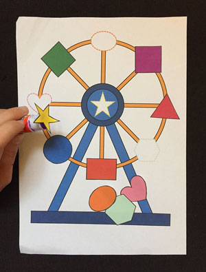 ferris wheel shapes worksheet